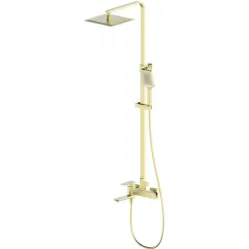 Душевая система Wonzon & Woghand Edge WW-88739003-BG 250 мм, со смесителем, золотой матовый