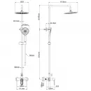 Душевая система Wonzon & Woghand WW-B2166-A-MB 224 мм, со смесителем, черный матовый