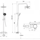 Душевая система Jacob Delafon Elite E35335-CP 230 мм, с термостатом, хром