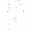 Душевая система Wonzon & Woghand Click WW-N3S962-MB 224 мм, со смесителем, черный матовый