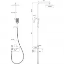 Душевая система Wonzon & Woghand Edge WW-88739003-CR 250 мм, со смесителем, хром
