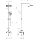 Душевая система Wonzon & Woghand WW-B2168-A-BG 230 мм, со смесителем, золотой матовый