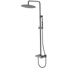 Душевая система Boheme Stick Spirale 128-GM.4 300 мм, со смесителем, графит матовый