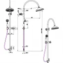 Душевая стойка Boheme Medici 401 250 мм, бронза