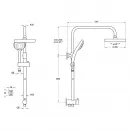 Душевая стойка Vitra System Rain A45597EXP