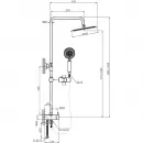 Душевая стойка 250 мм BelBagno Ancona ANCONA-DOC2FD-CRM