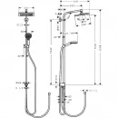 Душевая стойка Crometta E 240 1jet Showerpipe Reno EcoSmart 9 л/мин 27289000
