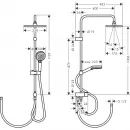 Душевая стойка Hansgrohe Vernis Shape Showerpipe 230 1jet Reno EcoSmart 26289670