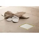 Душевой трап 144x144/50 мм белый глянец/золотой Pestan Confluo Standard White Glass Gold 4 13000159