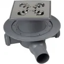 Душевой трап Pestan Confluo Standard Square 3 13000007 144x144/50 мм, с решеткой, перфорированный, хром