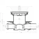 Душевой трап 144x144/50 мм белый глянец/золотой Pestan Confluo Standard White Glass Gold 3 13000158