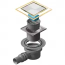 Душевой трап 94x94/50 мм золотой/белый глянец Pestan Confluo Standard Dry White Glass Gold 1 13000175