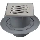 Душевой трап Pestan Confluo Standard Tide Vertical 13000018 144x144/50 мм, с решеткой, перфорированный, хром