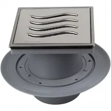 Душевой трап Pestan Confluo Standard Tide Mask Vertical 13000074 144x144/50 мм, с решеткой, перфорированный, хром