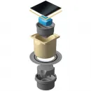Душевой трап 94x94/50 мм золотой/черный глянец Pestan Confluo Standard Dry Black Glass Gold Vertical 13000180