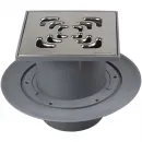 Душевой трап Pestan Confluo Standard Square Vertical 13000019 144x144/50 мм, с решеткой, перфорированный, хром
