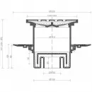 Душевой трап Pestan Confluo Standard Square Vertical 13000019 144x144/50 мм, с решеткой, перфорированный, хром