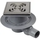 Душевой трап Pestan Confluo Standard Square Mask 1 13000073 144x144/50 мм, с решеткой, перфорированный, хром