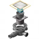 Душевой трап 94x94/50 мм белый глянец/золотой Pestan Confluo Standard Dry White Glass Gold 3 13000177