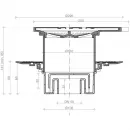 Душевой трап Pestan Confluo Standard Angle Vertical 13000021 194x194/50 мм, с решеткой, перфорированный, хром