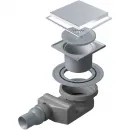 Душевой трап Pestan Confluo Standard Plate 4 13702559 144x144/50 мм, с решеткой, 2 в 1 под плитку, хром/матовый хром