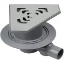 Душевой трап Pestan Confluo Standard Angle 1 13000013 194x194/50 мм, с решеткой, перфорированный, хром