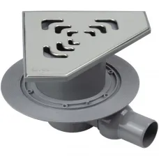 Душевой трап Pestan Confluo Standard Angle 1 13000013 194x194/50 мм, с решеткой, перфорированный, хром