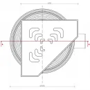 Душевой трап Pestan Confluo Standard Angle 1 13000013 194x194/50 мм, с решеткой, перфорированный, хром