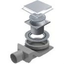 Душевой трап Pestan Confluo Standard Plate 8 13702560 144x144/50 мм, с решеткой, 2 в 1 под плитку, хром/матовый хром