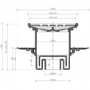 Душевой трап Pestan Confluo Standard Plate Vertical 13702561 144x144/50 мм, с решеткой, 2 в 1 под плитку, хром