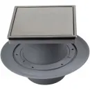Душевой трап Pestan Confluo Standard Plate Vertical 13702561 144x144/50 мм, с решеткой, 2 в 1 под плитку, хром