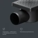 Душевой трап Am.Pm PrimeFlow W02BD-P11-010-01BM 100x100/50 мм, с решеткой, перфорированный, черный матовый