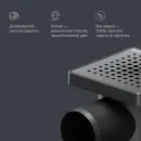 Душевой трап Am.Pm PrimeFlow W02BD-P11-010-01BM 100x100/50 мм, с решеткой, перфорированный, черный матовый