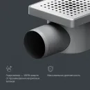Душевой трап Am.Pm PrimeFlow W02BD-P11-010-01SB 100x100/50 мм, с решеткой, перфорированный, матовый хром