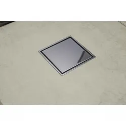 Душевой трап Pestan Confluo Standard Plate 4 13702565 94x94/50 мм, с решеткой, 2 в 1 под плитку, хром/матовый хром