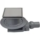 Душевой трап Pestan Confluo Standard Plate 4 13702565 94x94/50 мм, с решеткой, 2 в 1 под плитку, хром/матовый хром