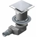 Душевой трап Pestan Confluo Standard Plate 4 13702565 94x94/50 мм, с решеткой, 2 в 1 под плитку, хром/матовый хром