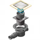 Душевой трап 94x94/50 мм белый глянец/золотой Pestan Confluo Standard Dry White Glass Gold 2 13000176