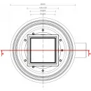 Душевой трап Pestan Confluo Standard Plate 8 13702566 94x94/50 мм, с решеткой, 2 в 1 под плитку, хром/матовый хром