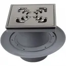 Душевой трап Pestan Confluo Standard Square Mask Vertical 13000076 144x144/50 мм, с решеткой, перфорированный, хром