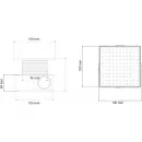 Душевой трап Boheme Smart Design 984-10-CR 100x100/50 мм, с решеткой, перфорированный, хром