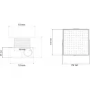 Душевой трап Boheme Smart Design 984-15-CR 150x150/50 мм, с решеткой, перфорированный, хром