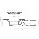 Душевой трап Pestan Confluo Standard Square 4 13000008 144x144/50 мм, с решеткой, перфорированный, хром