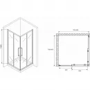 Душевой уголок 80x80 см Abber Schwarzer Diamant AG02080H прозрачное