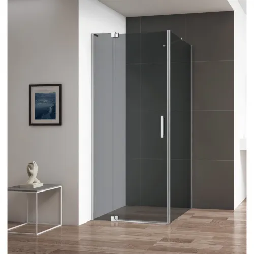 Душевой уголок 100-110x99,5 см Cezares SLIDER-AH-1-100-100/110-GRIGIO-Cr графитовое
