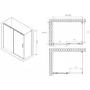 Душевой уголок 140x90 см Abber Komfort AG93140B-S92B прозрачное
