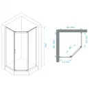 Душевой уголок 100x100 см RGW PA-86B Passage 38088600-14 прозрачное