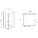 Душевой уголок 90x90 см Abber Schwarzer Diamant AG02090B5 прозрачное