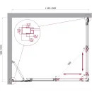 Душевой уголок BelBagno Luce LUCE-AH-21-120/100-C-Cr 120x100 см, профиль хром, стекло прозрачное