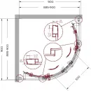 Душевой уголок BelBagno Marino MARINO-R-2-90-C-Cr 90x90 см, профиль хром, стекло прозрачное